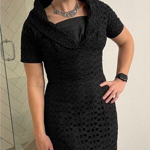 Elegant Black Textured Dress